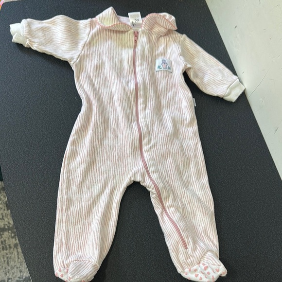 Striped Pink Baby One Piece 90’s Cherokee - Picture 1 of 2